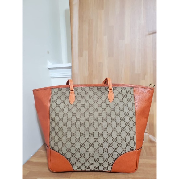 Authentic GUCCI Monogram Medium Bree Zippered Shoulder Bag - Picture 7 of 14